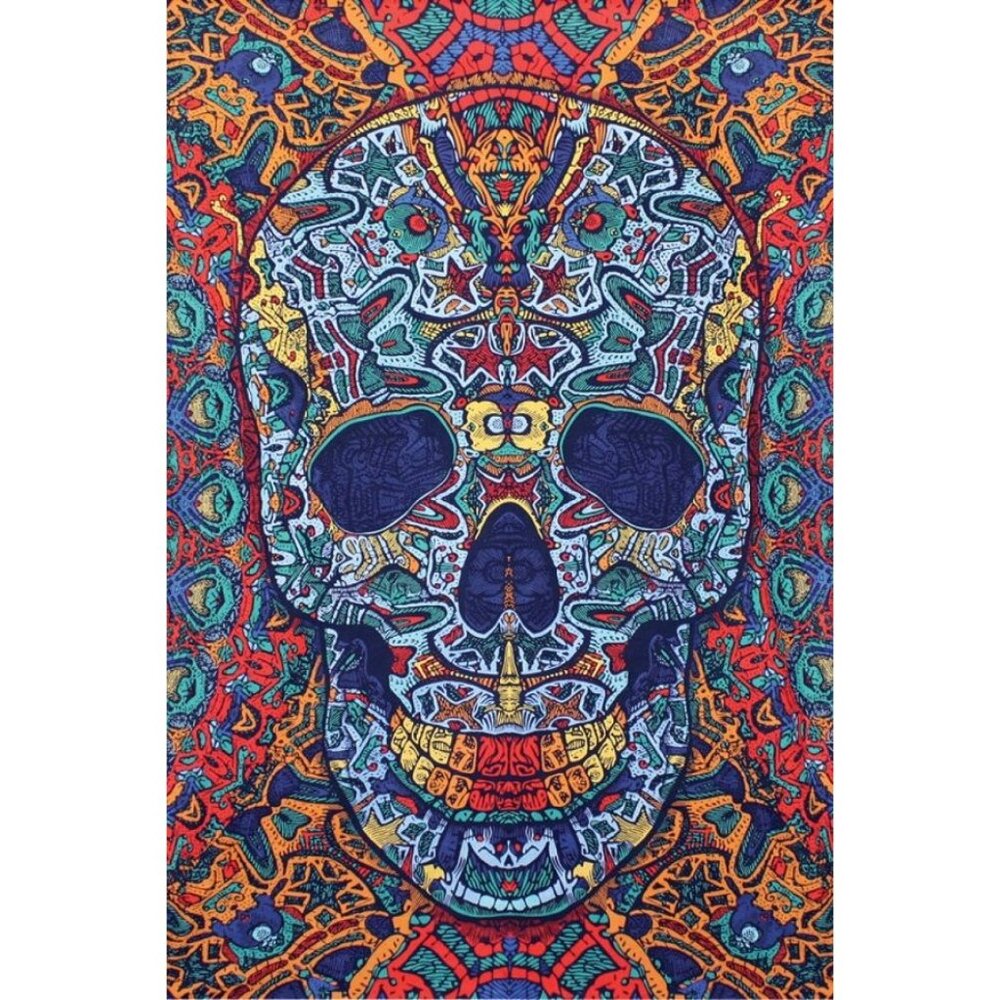 Skull Sugar Mini Tapestry Wall Hanging Decor Gift 3D Poster 30x45 Skeleton New